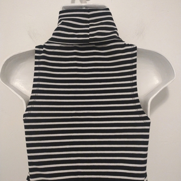 Factorie - Striped Sleeveless Turtleneck Top - Picture 8 of 11
